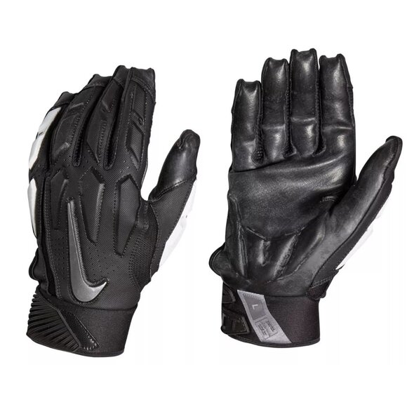 Nike D-Tack 6.0 Football Gloves, Black/White, Adult Unisex Size L #NFG21937 - Picture 8 of 9